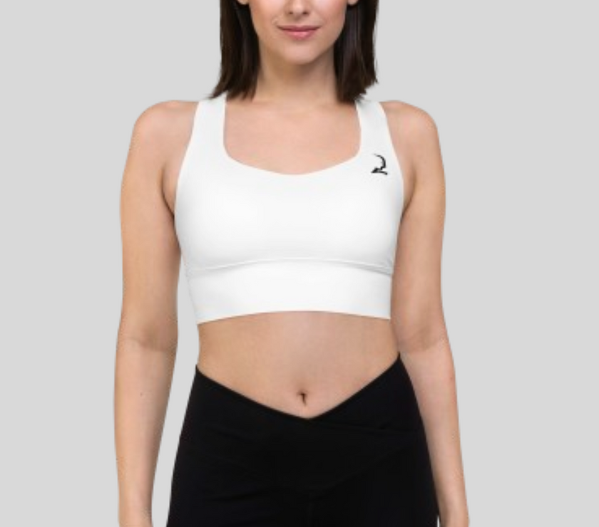 Lightweight High Support Sports Bra - White