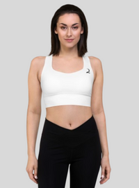 Lightweight High Support Sports Bra - White