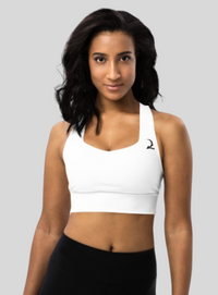 Longline Sports Bra - White