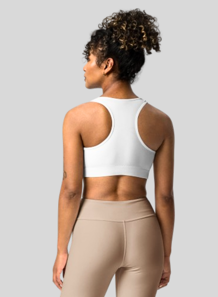 Essential Racer Back Sports Bra - White