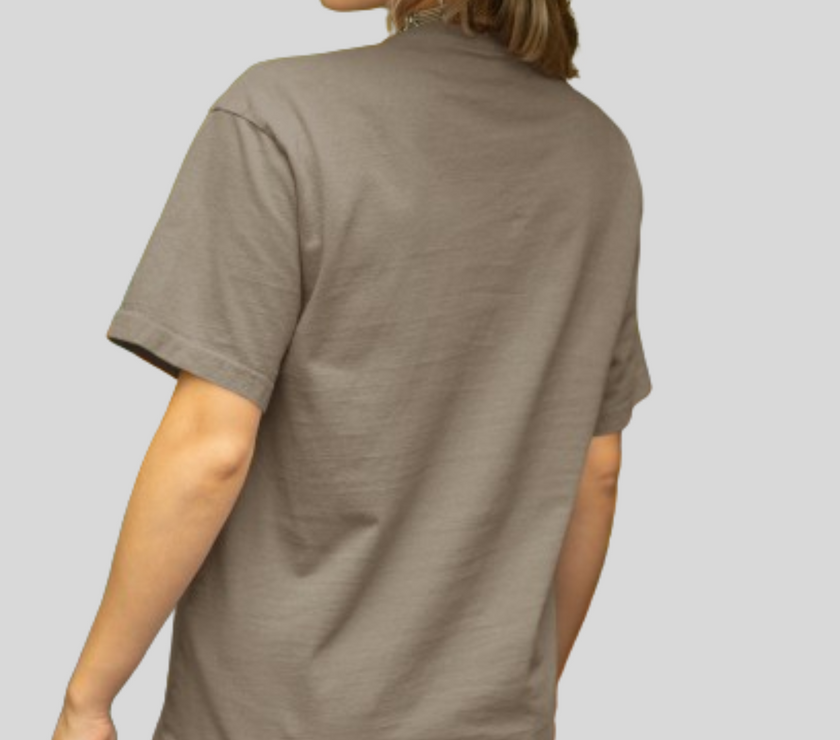 Oversized Ruched T-shirt - Heathered Gray