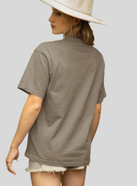 Oversized Ruched T-shirt - Heathered Gray