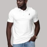 Pique Polo Shirt - Sport Grey - White