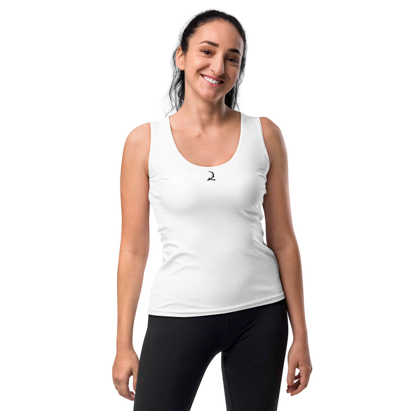 Body-Hugging Tank Top - White