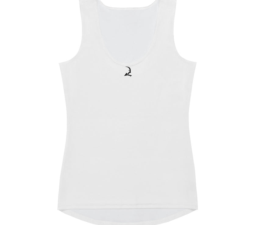 Body-Hugging Tank Top - White