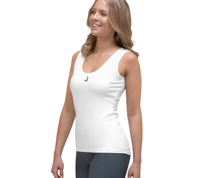 Body-Hugging Tank Top - White