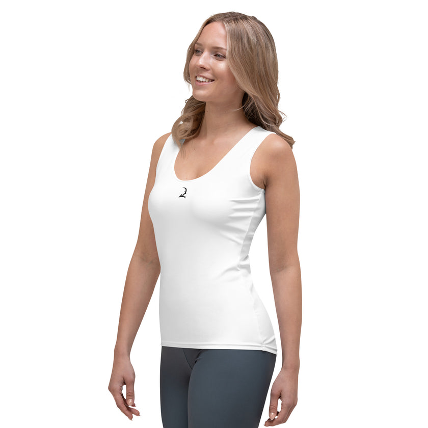 Body-Hugging Tank Top - White