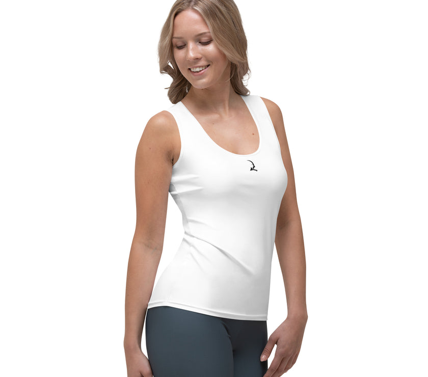 Body-Hugging Tank Top - White