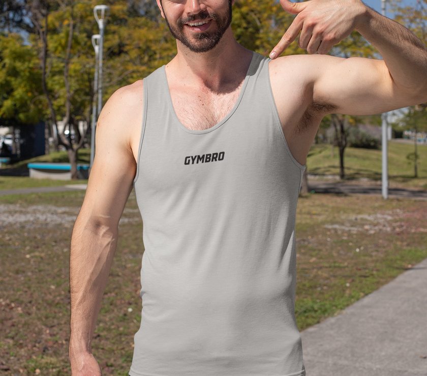 Essential Body Fit Tank - Red - Athletic Heather