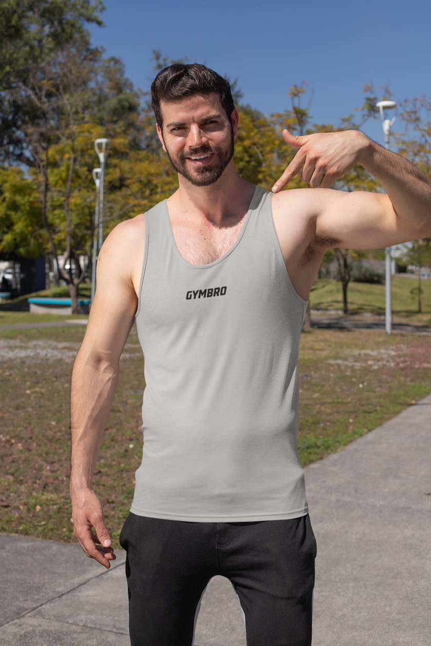 Essential Body Fit Tank - Red - Athletic Heather