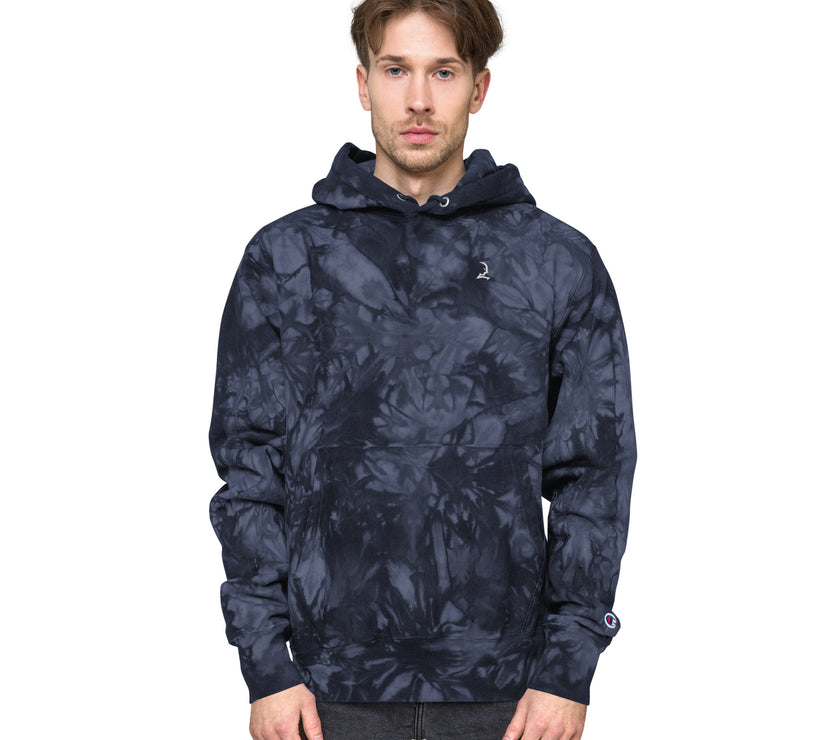 Crest Hoodie - Black - Navy