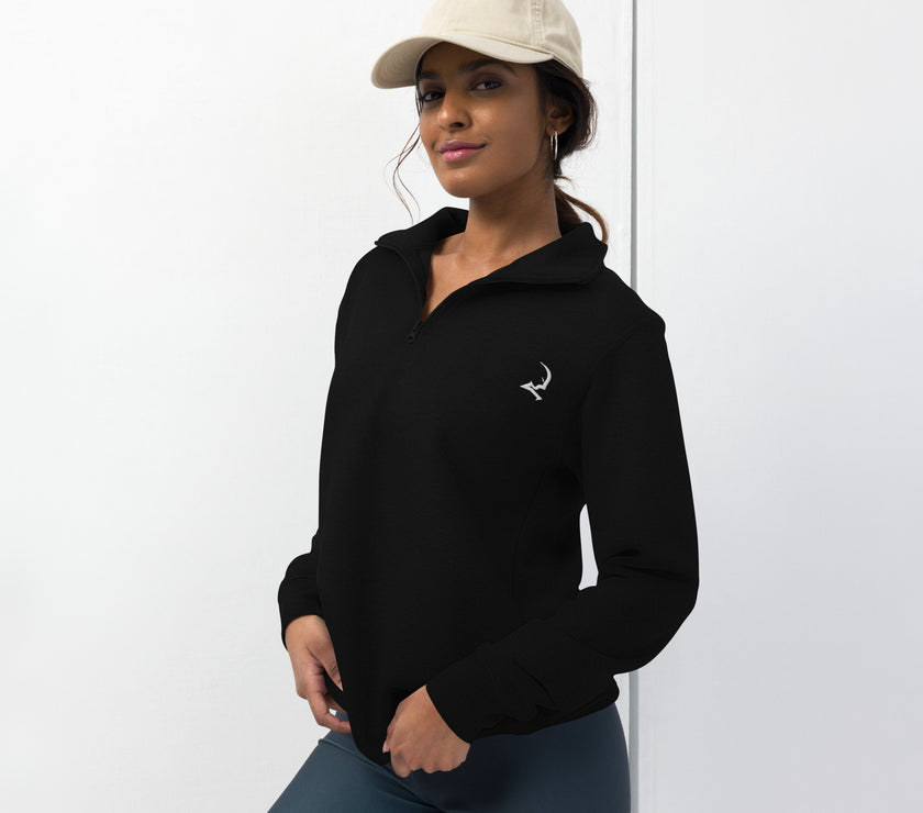 Women's Fleece Pullover Sweat - Black