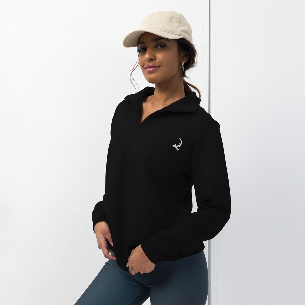 Women's Fleece Pullover Sweat - Black