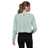 Crew Neck Crop Sweatshirt - Powder Ash