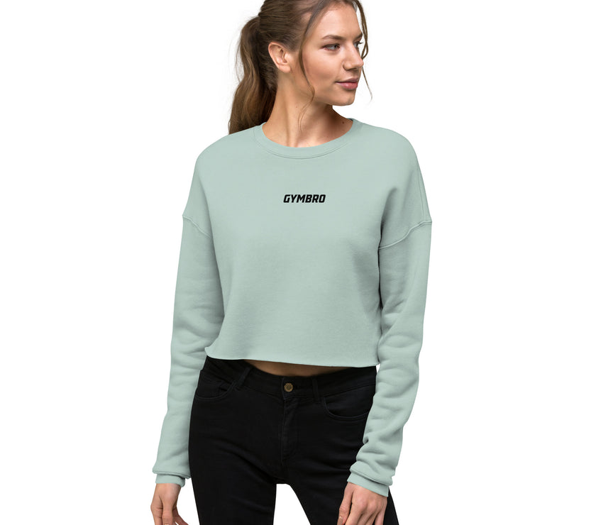 Crew Neck Crop Sweatshirt - Powder Ash