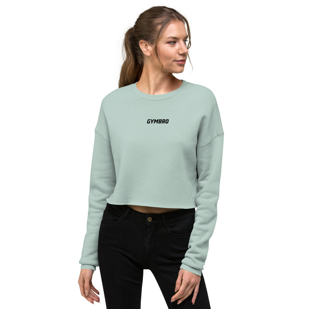 Crew Neck Crop Sweatshirt - Powder Ash